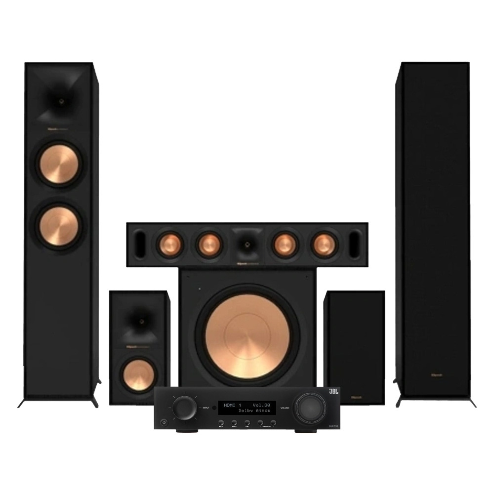 Klipsch R-600F och R-101SW 5.1 hemmabiopaket med JBL MA710