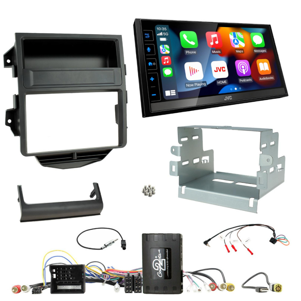 JVC stereopaket med konsol och tillbehör för Porsche Macan 2014-2016.
