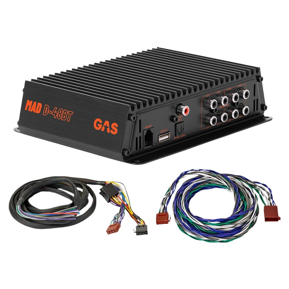 GAS MAD D-48BT, 8-kanalig ljudprocessor/DSP till bilar med ISO/universal