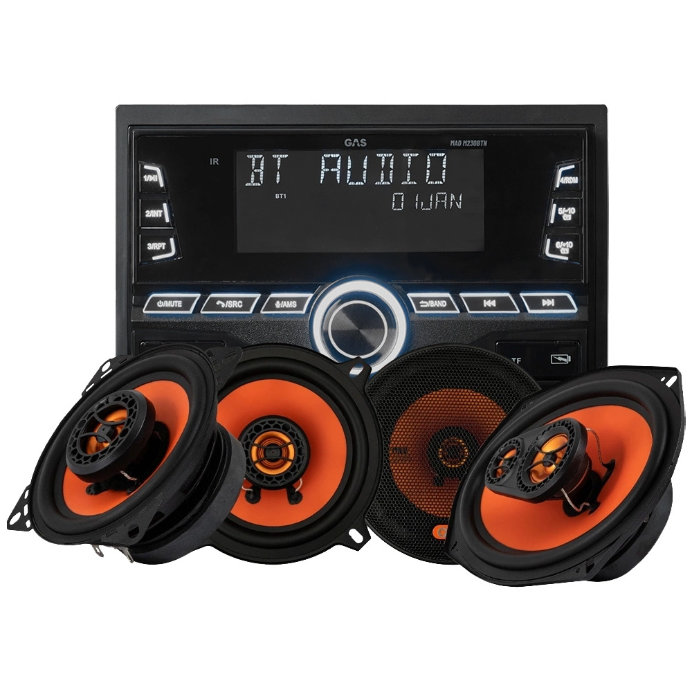 GAS MAD M230-BTN med MAD X1-högtalare, bilstereopaket