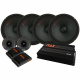 4-pack GAS MAD PM2-104 SPL-paket med steg, medium Ljudsystem med fyra högtalare och en förstärkare.