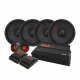 4-pack GAS MAD PM2-84, SPL hatthyllepaket med steg Fyra subwoofers med förstärkare och tillbehör för ljudsystem.