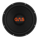 GAS MAD S2-15D2 2x15 tum i GV-låda En svart subwoofer med GAS-logga i mitten.