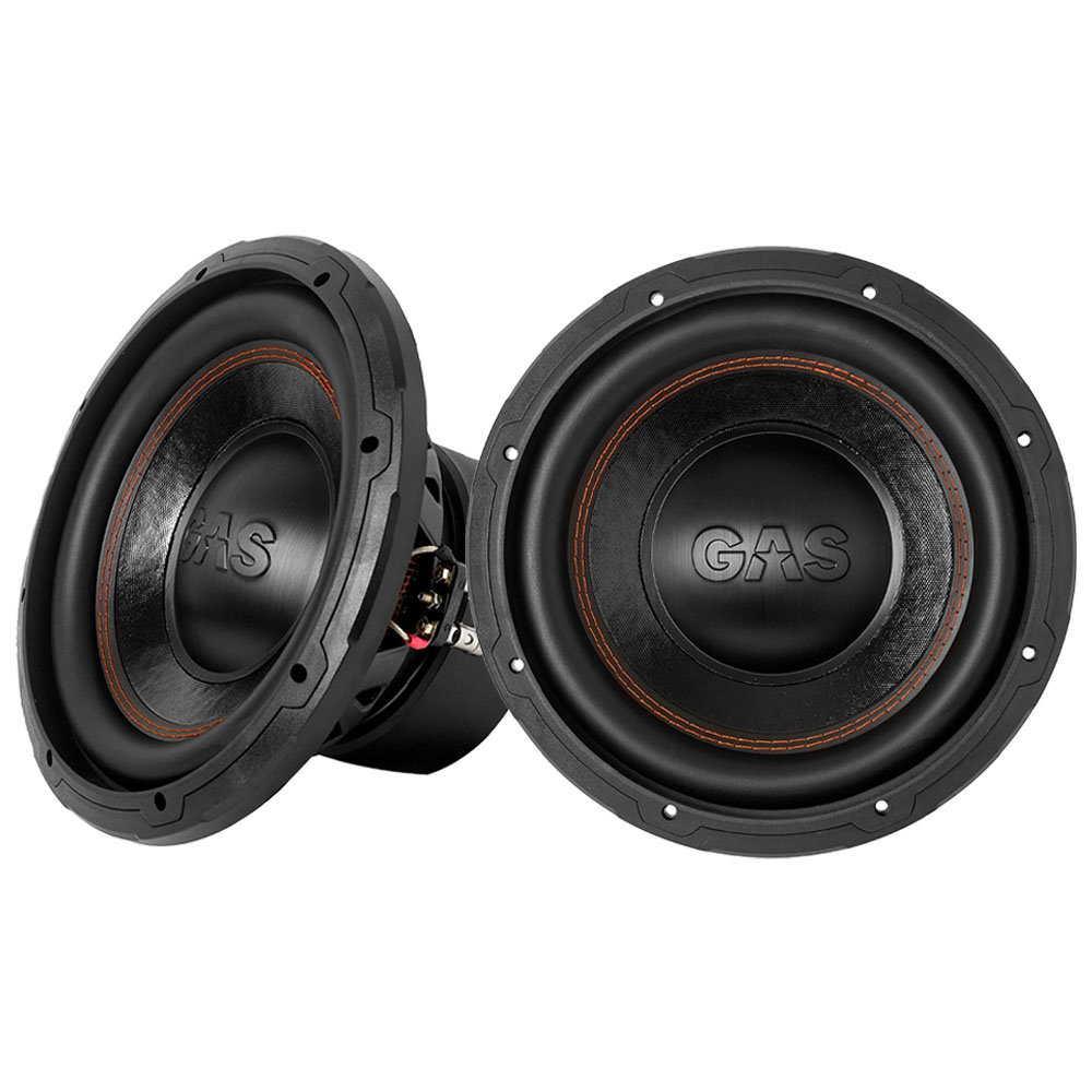 Två 10-tums baselement från GAS i svart design.