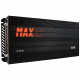 GAS MAX B1-38 med MAX A2-1500.1DL, baspaket En svart förstärkare med texten MAX A2 och modellnummer A2-1500.1DL.