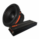 GAS MAX S1-12D1 & MAX A2-2500.1DL, baspaket Baspaket med subwoofer och förstärkare för ljudsystem.