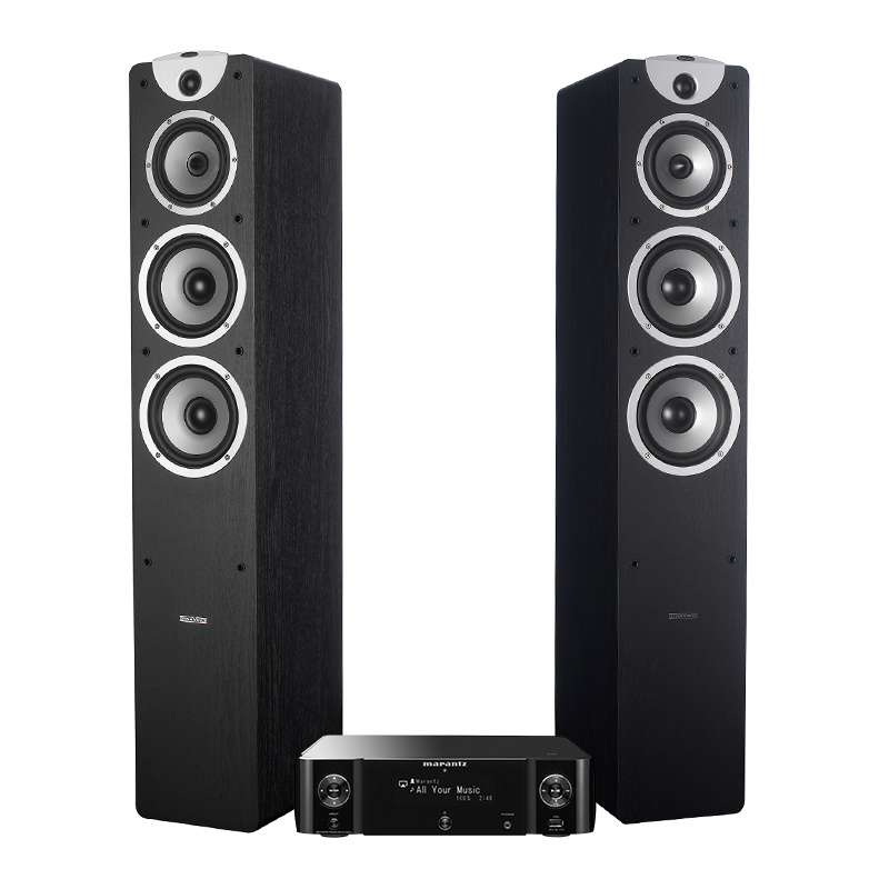 Marantz M-CR511 & Dynavoice Magic F-7 EX v3 Svart, stereopaket