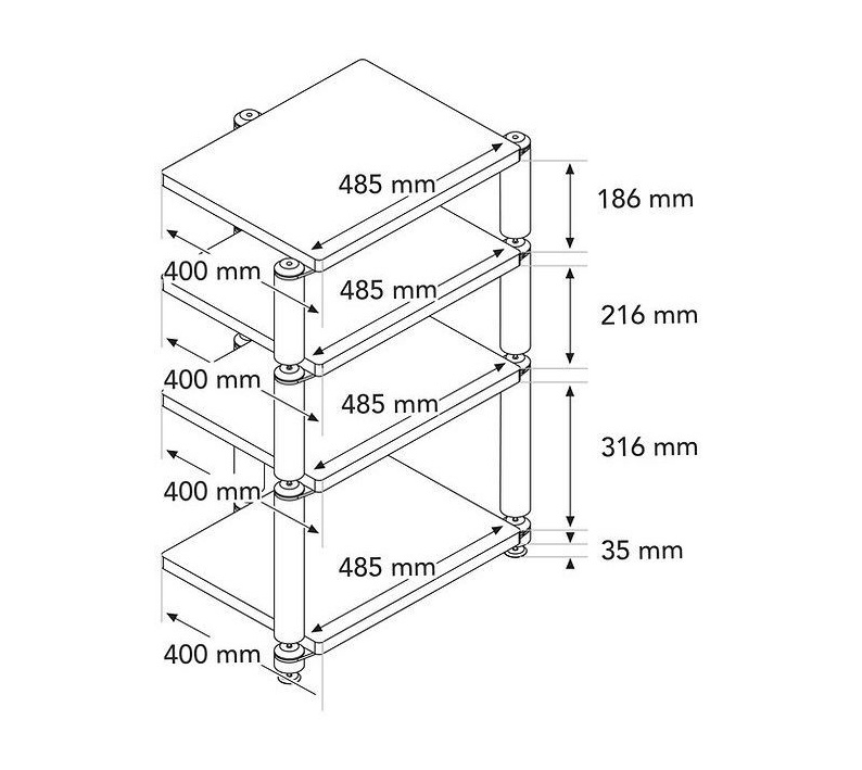 Norstone Copenhagen hifi-möbel, komplett paket Ek