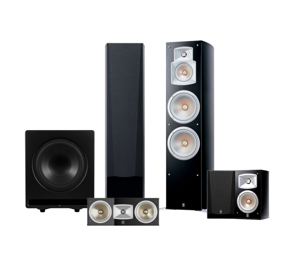 Yamaha NS-777 surroundsystem med subwoofer, 5.1 hemmabiopaket
