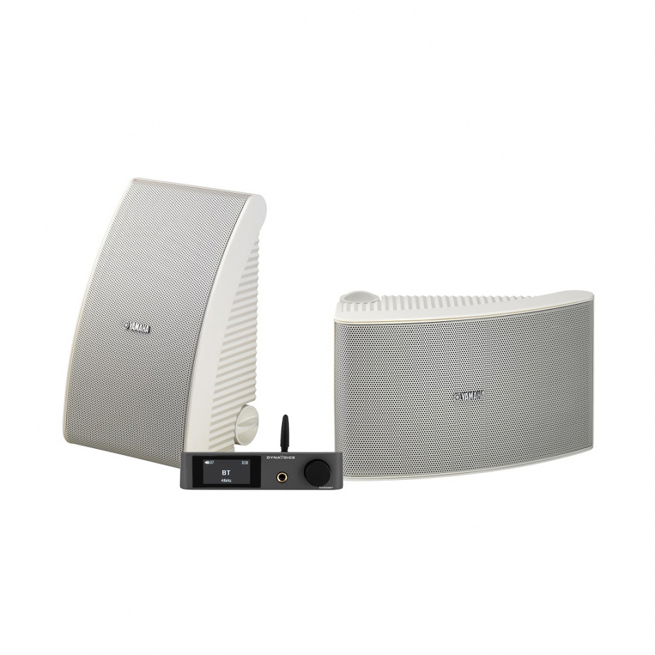 Dynavoice CA802BT & Yamaha NS-AW592 utomhushögtalare, vit