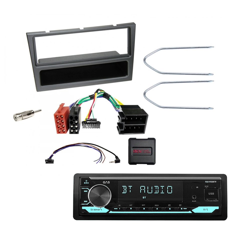 GAS MAD M130-BTN bilstereopaket till Opel 1997-2006, svart/grå