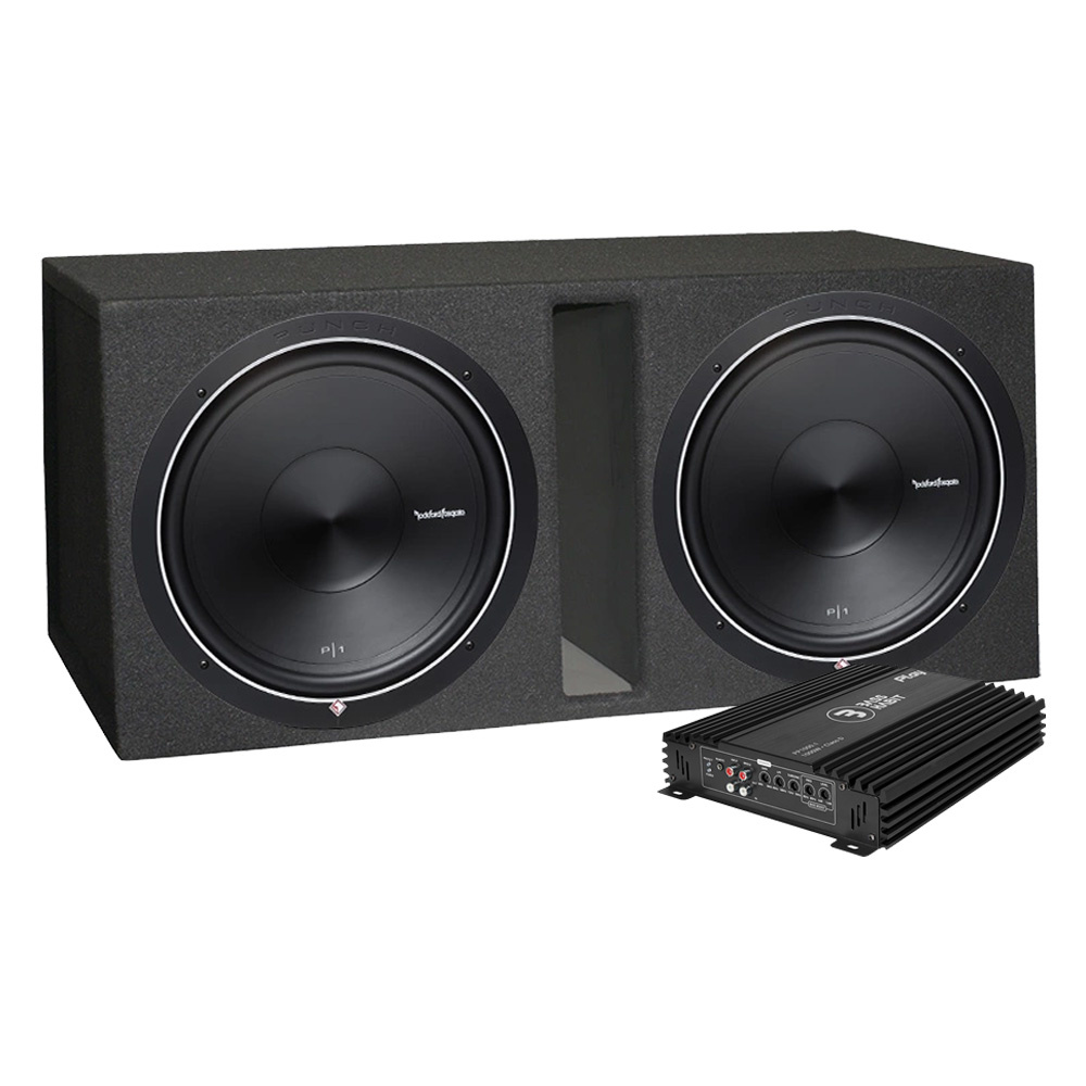 Rockford Fosgate P1S415 2x15 & Play Power 1000.1, baspaket