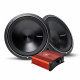 2-pack Rockford Fosgate P3D4-15 & Bass Habit SPL ELITE 3100.1DF, baspaket Två subwoofers och en förstärkare i ett baspaket.