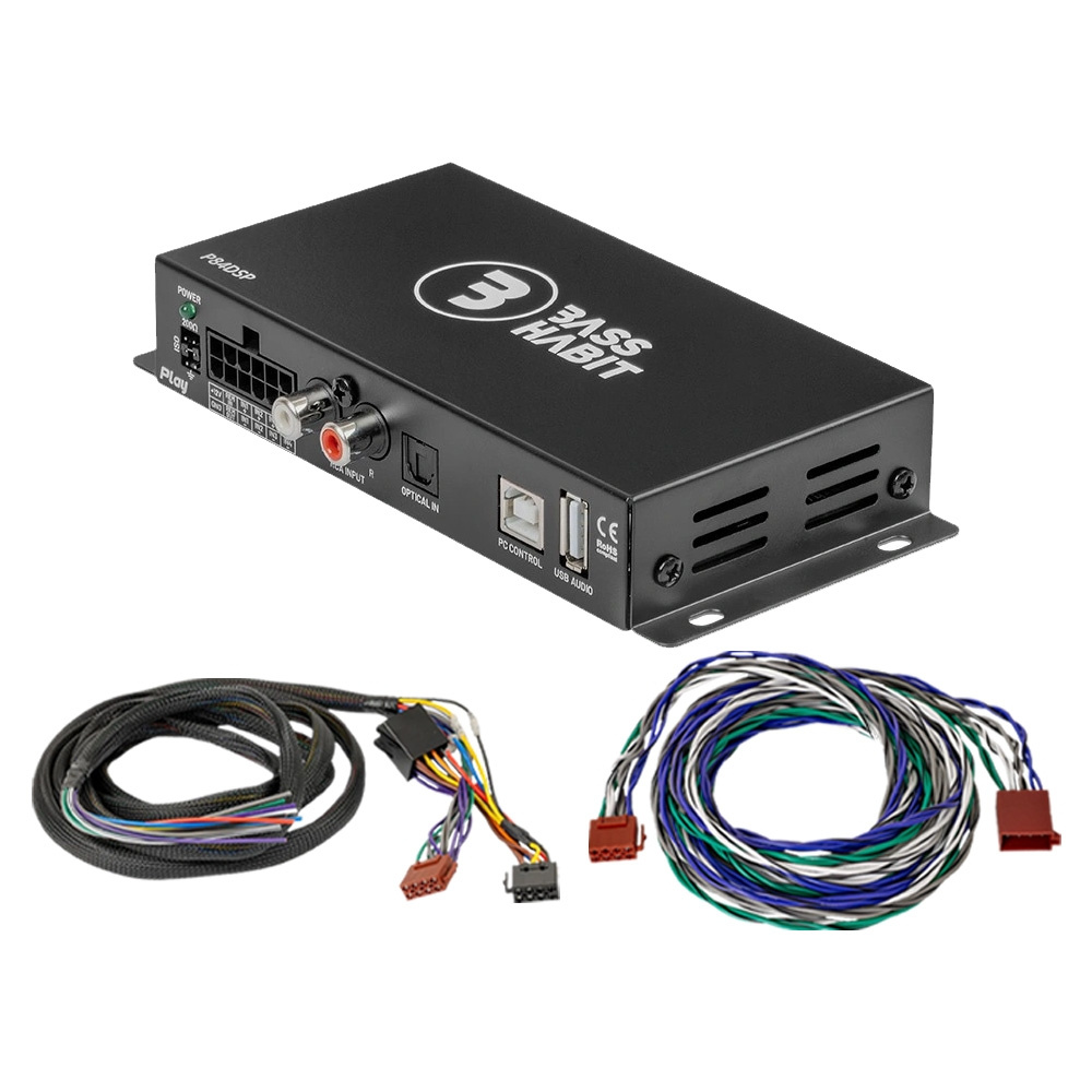 Bass Habit P84DSP, 8-kanalig ljudprocessor/DSP till bilar med ISO/universal