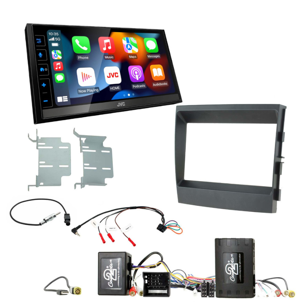 Stereopaket med skärm, kablar och monteringsdelar för Porsche Panamera.