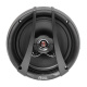 Bass Habit PL112A helhetspaket med Rebel-högtalare & GAS GMA152BTR En rund högtalare med svarta detaljer och en centrerad icon.