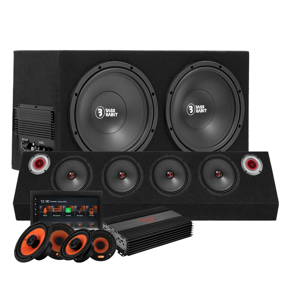 GAS MAX MV240-BT helhetspaket med baslåda och raggarplanka