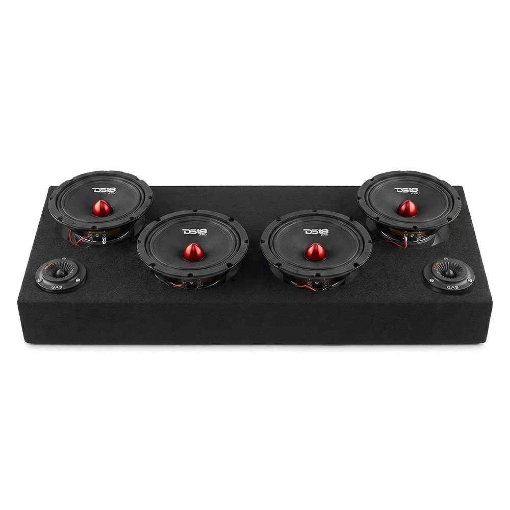 4st DS18 PRO-GM8B i raggarplanka med MAD PT2-254 horndiskanter