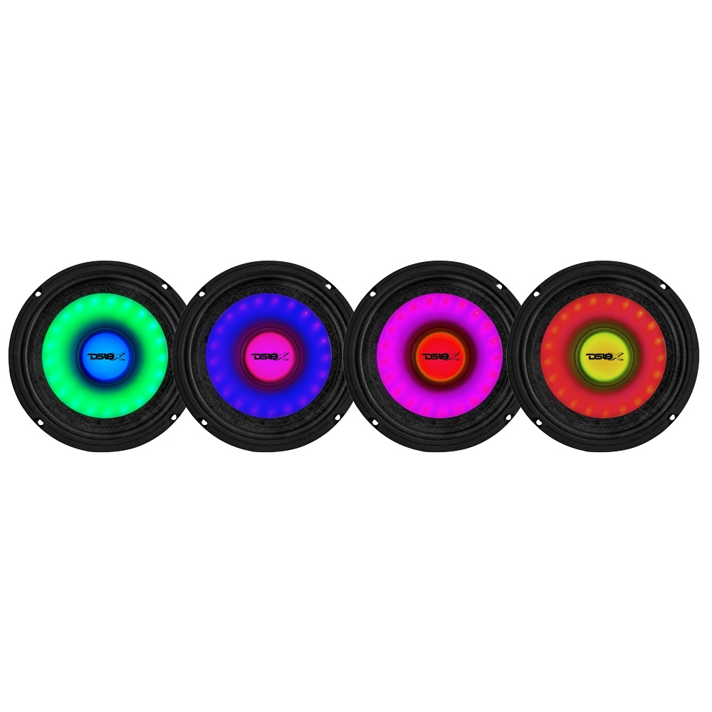 4-pack DS18 PRO-X6.4RGB, 6.5 tums RGB LED-midbasar