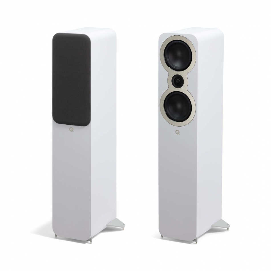 Q Acoustics 3050c 5.0 högtalarpaket med center och surround, vitt