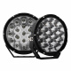 2-pack NIZLED R106DL, 7 tum / 18 cm extraljus, 106W Två rundade extraljus, 7 tum, 106W, svart ram, kraftiga LED-lampor.
