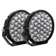 2-pack NIZLED R160DL, 9 tum / 22 cm extraljus, 160W Två rundade extraljus, 9 tum, 160W med kraftig lins och svart ram.
