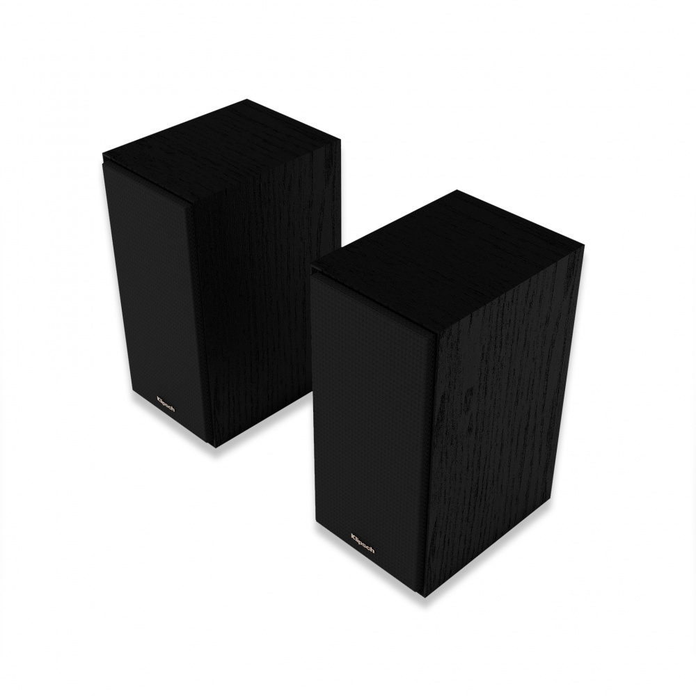 Svarta högtalare, Klipsch R-40M, för System One A50B stereopaket.