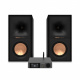 Dynavoice CA802BT & Klipsch R-50M stereopaket, svart Svart stereopaket med högtalare och förstärkare, Klipsch och Dynavoice.