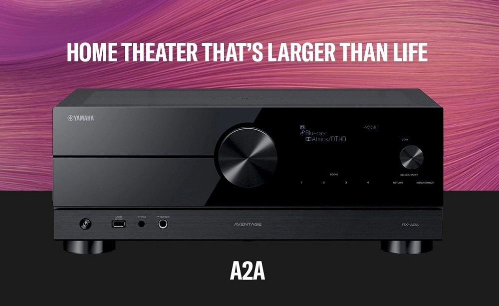 Yamaha RX-A2A med Klipsch Reference-högtalare, 5.1.2 Atmos-hemmabiopaket