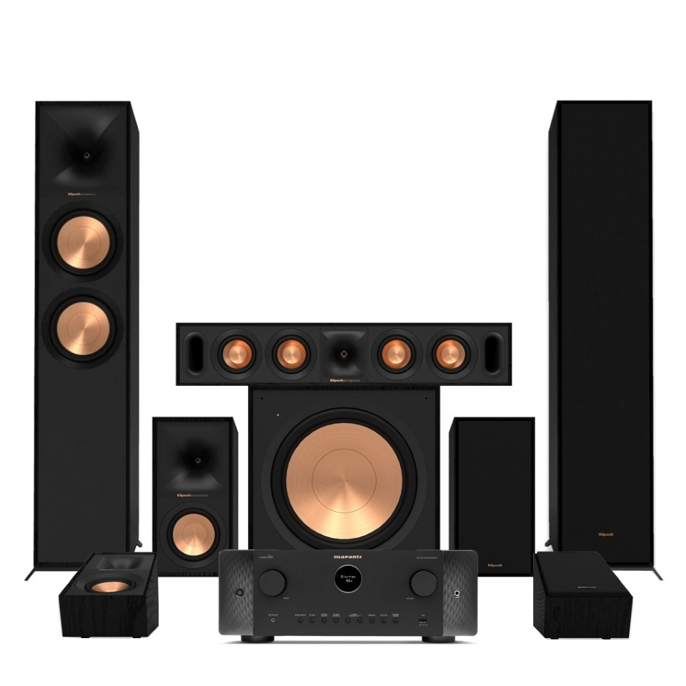 Marantz Cinema 60 med Klipsch Reference-högtalare, 5.1.2 Atmos-hemmabiopaket