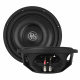 2-pack DLS Reference RCS12.D2, slimmad 12 tums bas Två svarta 12-tums subwoofers med slimmad design.
