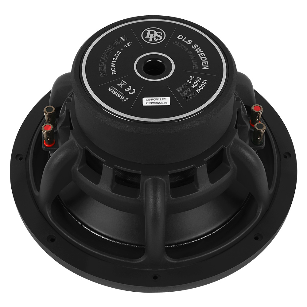 2-pack DLS RCW12.D2 i låda med GAS MAX A2-2500.1DL, baspaket