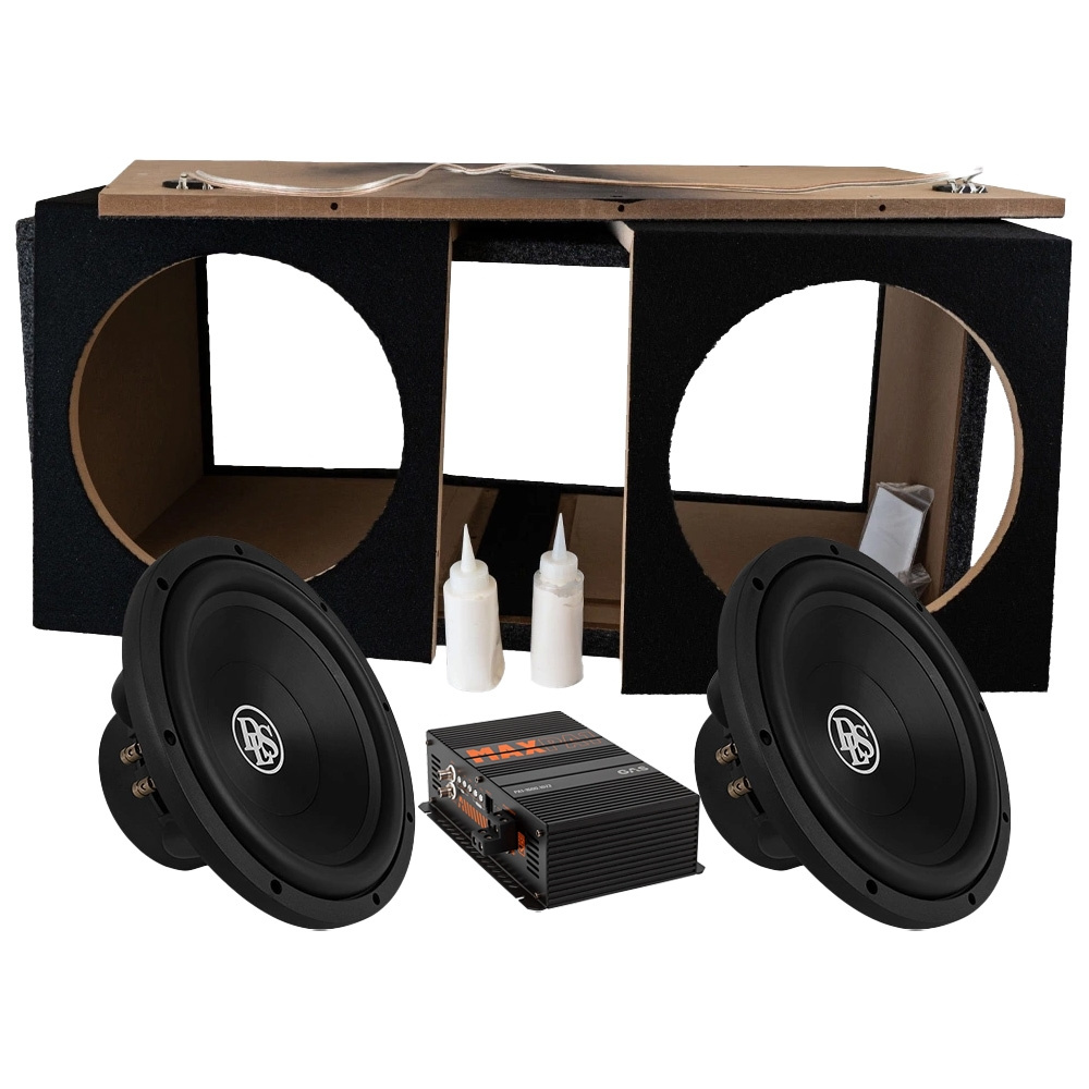 DLS Reference 2x12 tums baslåda i byggsats med slutsteg