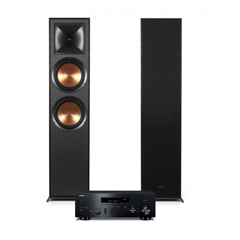 Yamaha R-N600A med Klipsch R-820F, 2.0 stereopaket