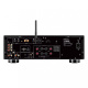 Yamaha R-N800A & Dynavoice Definition DF-8 stereopaket Bakpanelen av en ljudförstärkare med olika anslutningar och portar.