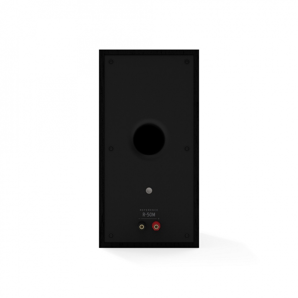 Högtalare med en bakpanel som visar anslutningsportar.