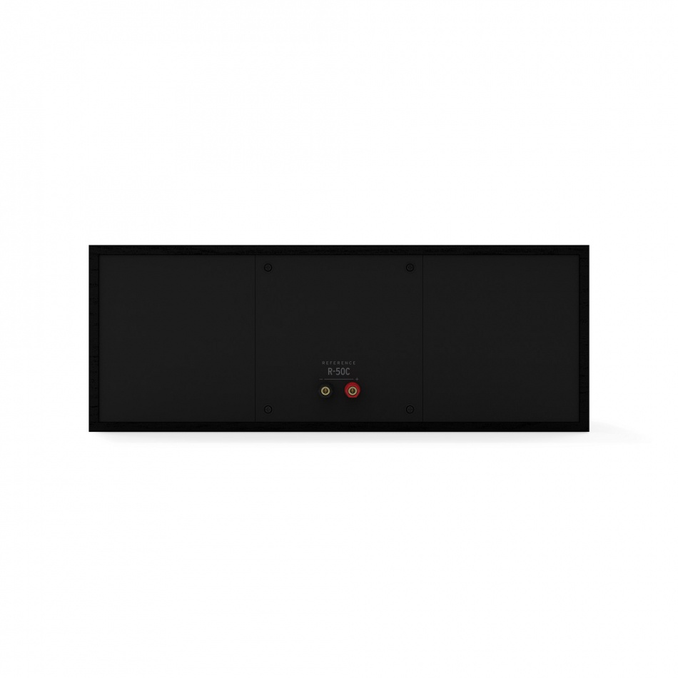 Svart ljudutrustning med kontakter på baksidan för hemmabio.