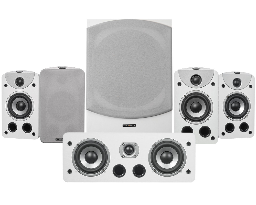 Dynavoice Magic S-4 EX Högtalarpaket 5.1 med Magic MW10, vit