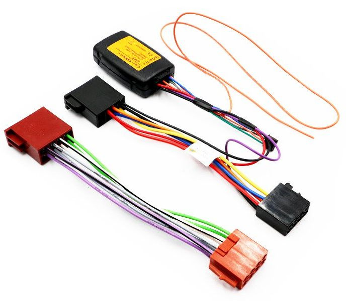 Installationskit med kablar och kontakter för Saab 9-3 OG, 1-DIN och rattstyrning.