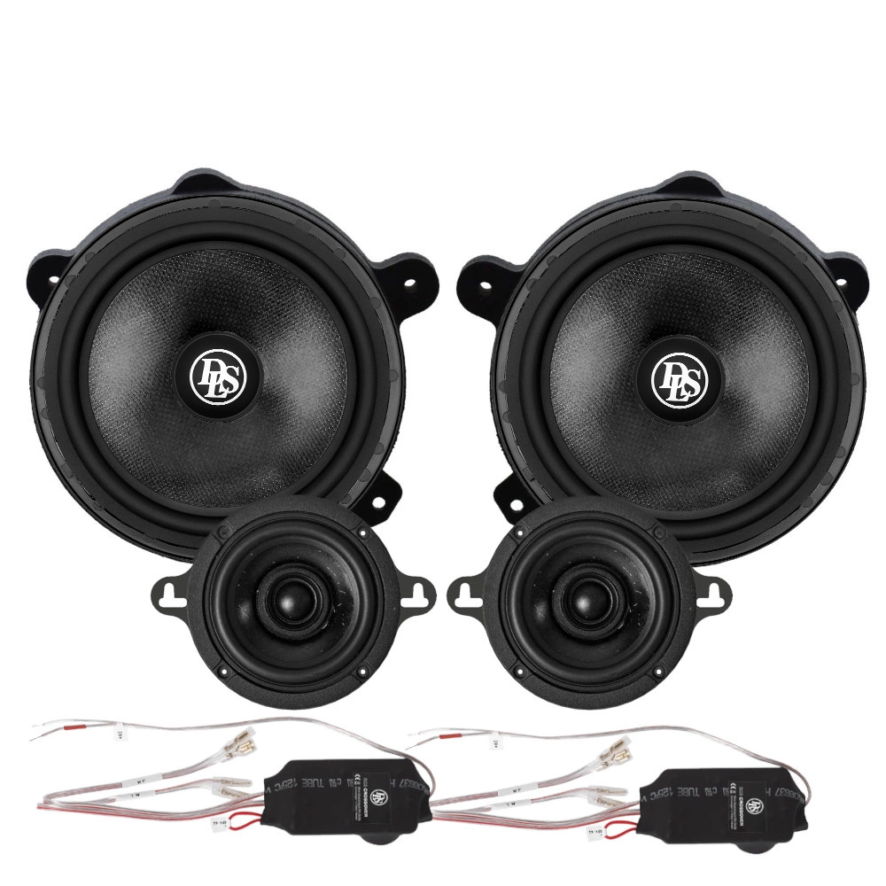 Högtalare och filterkit för uppgradering av ljudsystem i Saab 9-3 NG.