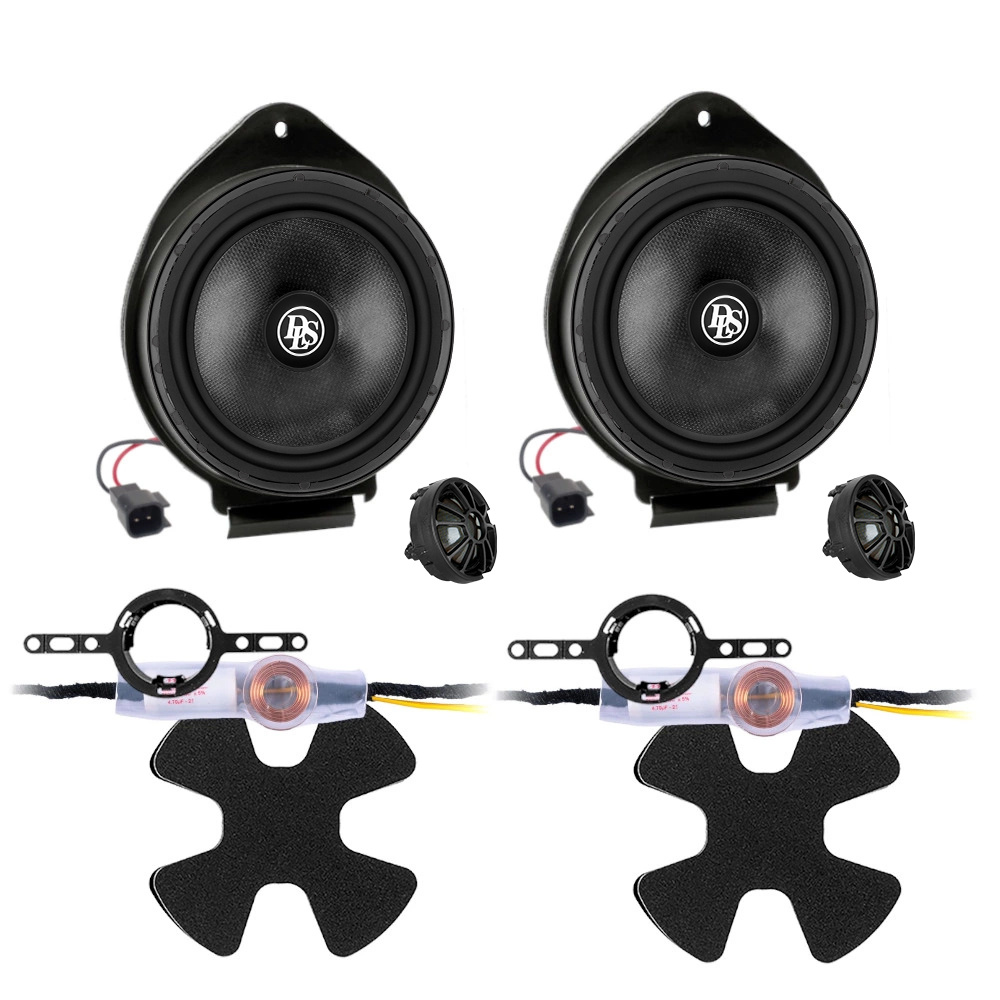 Högtalare och tillbehör för DLS framsystem till Saab 9-5 NG, 2010-2012.