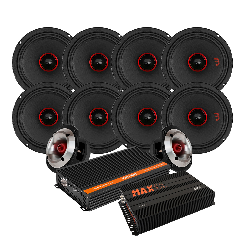 8-pack Bass Habit SE2200M med SE245T SPL-paket med steg, large