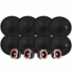 Bass Habit SPL Elite SE250M & SE45T SPL-paket, large Högtalarpaket med åtta woofers och två diskanter för ljudsystem.