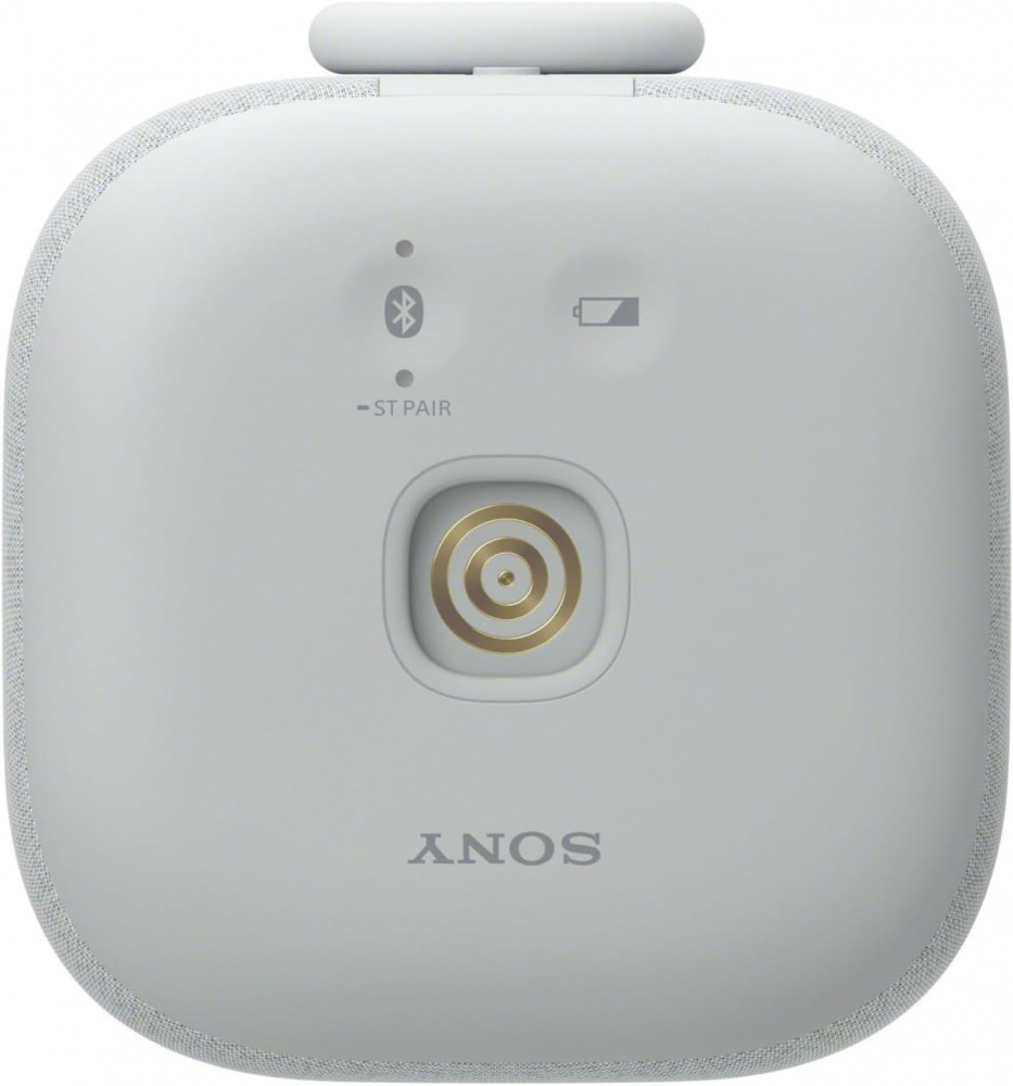 Trådlös bärbar högtalare i ljusgrå färg med Bluetooth-anslutning.