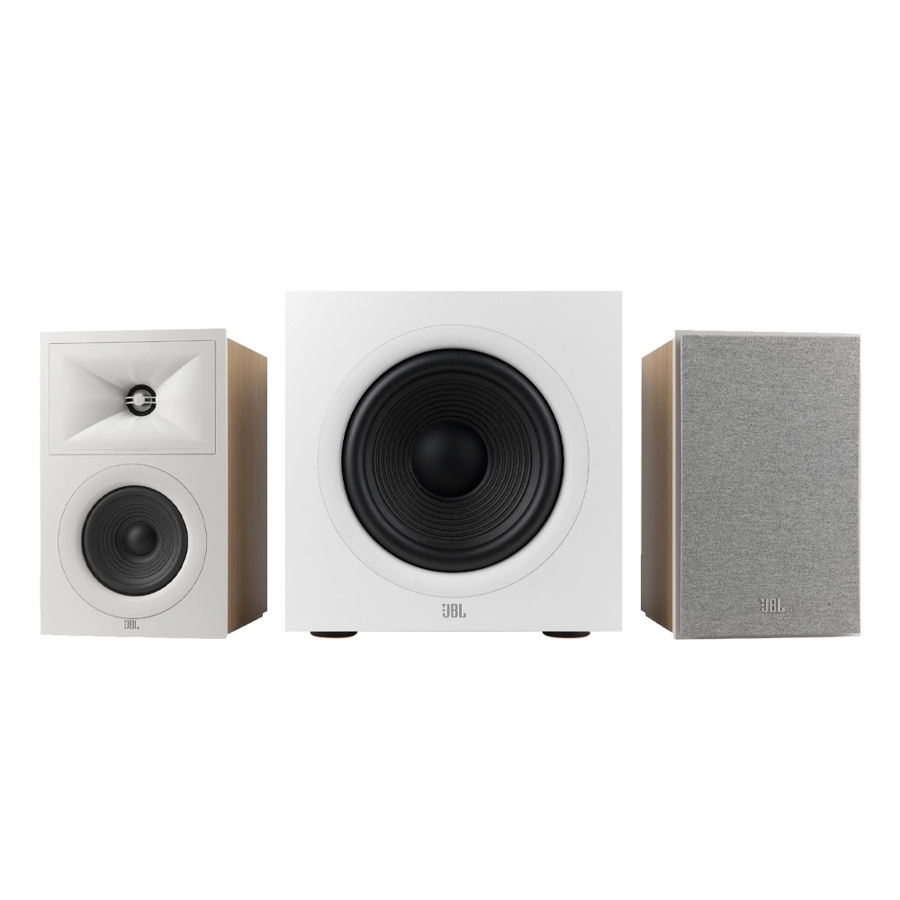 JBL Stage 240B med 200P, 2.1 högtalarpaket vitt