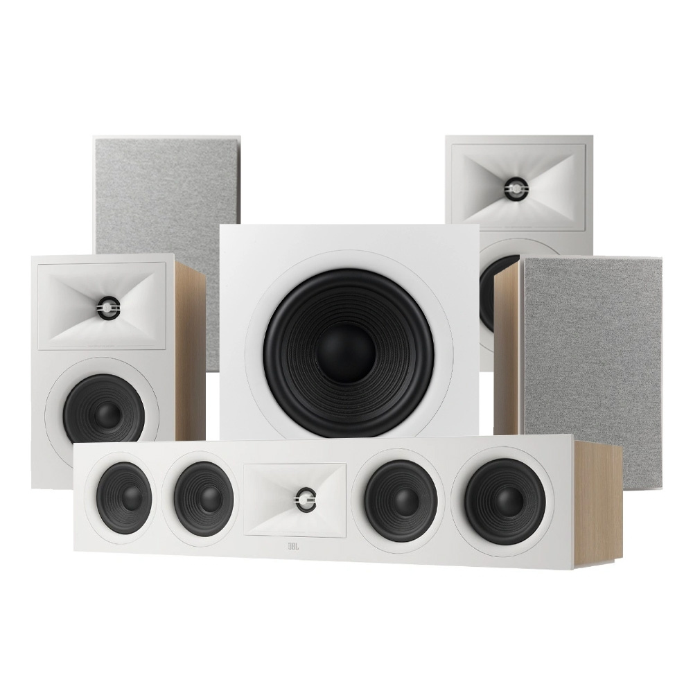 JBL Stage 250B 5.1 högtalarpaket med 200P och center, vitt