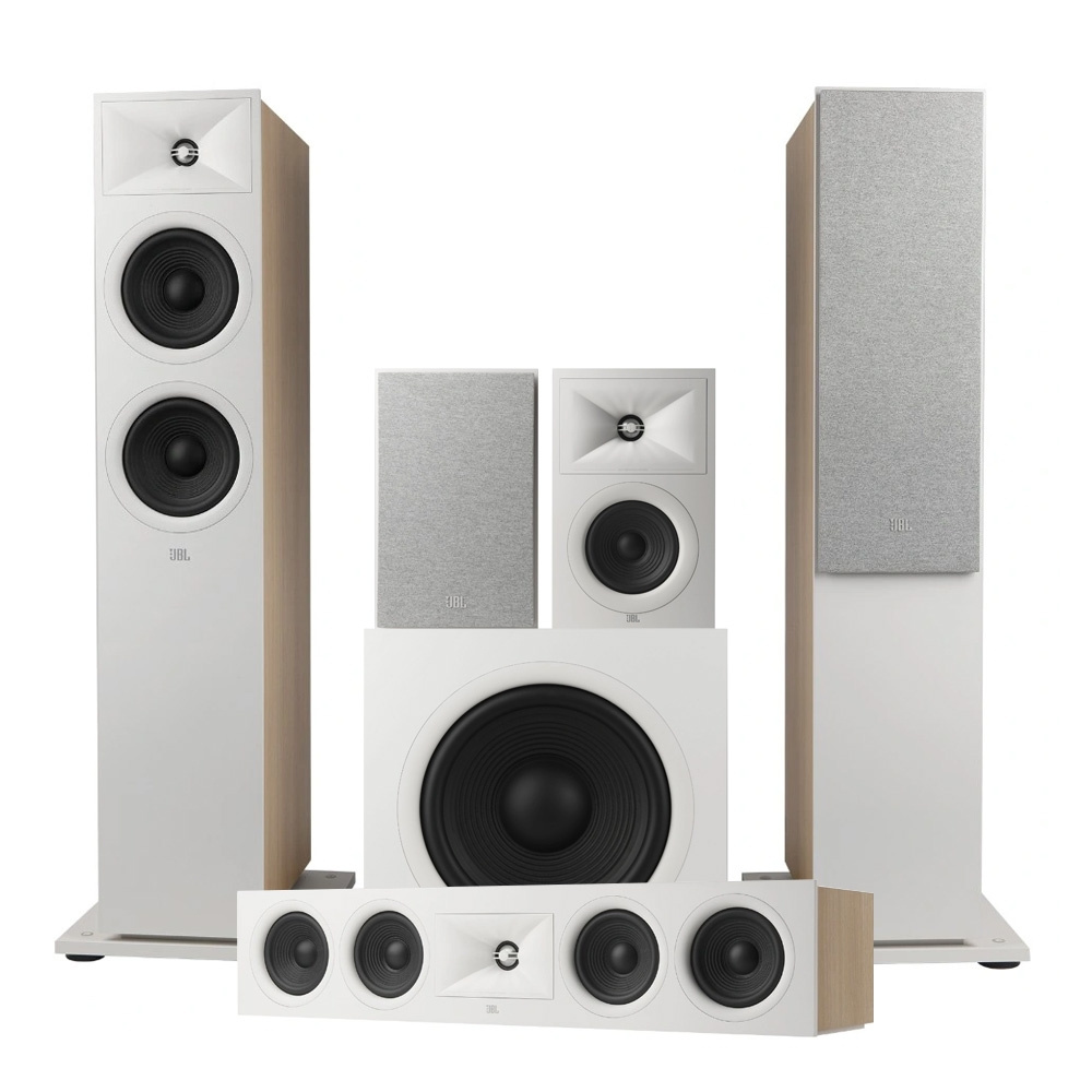 JBL Stage 260F 5.1 högtalarpaket med 220P och center, vitt