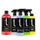 Tershine Glosspaket Deluxe, Purify En uppsättning rengöringsprodukter för bilar i olika färger och flaskor.