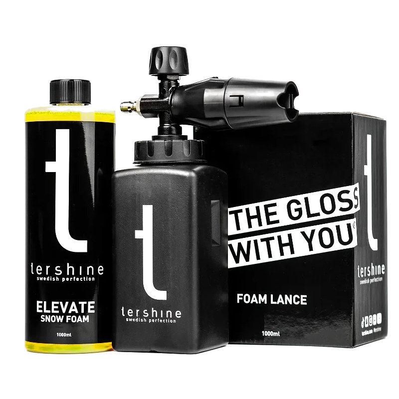 Skumpaket med schampo och skumlanse för bilvård.