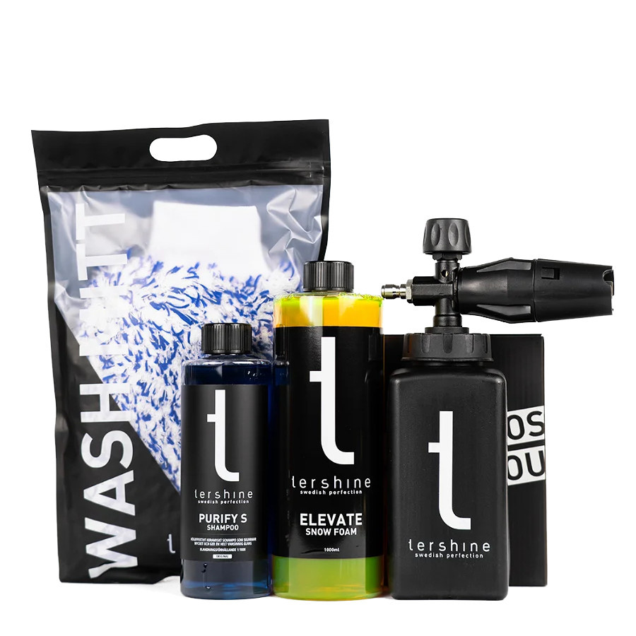 Tershine Sommartvättpaket med schampo, snöskum och tvättvante.